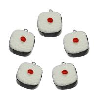 Imitation Food Resin Pendants, with Iron, sushi, fashion jewelry & DIY Approx 1.8mm 