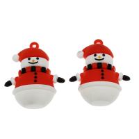 Cartoon Resin Pendant, Snowman, Mini & cute & DIY, red Approx 3mm 