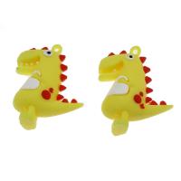Animal Resin Pendant, Dinosaur, Mini & cute & DIY, yellow Approx 2.6mm 