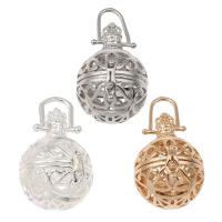 Zinc Alloy Hollow Pendants, Round, plated, vintage & It could be opened and beads could be put inside. & DIY 