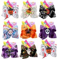 Cloth Children Hair Accessories, with Iron, Bowknot, handmade, cute & Girl & Halloween Jewelry Gift 170mm 