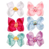 Cloth Children Hair Accessories, with Iron, Bowknot, handmade, cute & Girl 114mm 