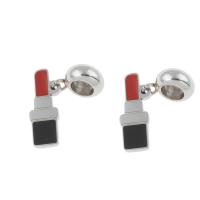 Stainless Steel European Pendants, 304 Stainless Steel, Lipstick, Mini & cute & DIY & enamel, red Approx 4mm 