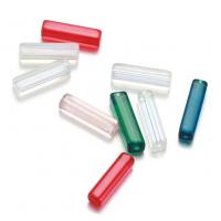 Vernickelt Glasperlen, Glas, Rechteck, zufällig gesendet & DIY, gemischte Farben, 5x20mm, Bohrung:ca. 1.2mm, 100PCs/Tasche, verkauft von Tasche