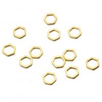 Brass Jewelry Finding, Hexagon, plated, DIY & hollow 7mm 