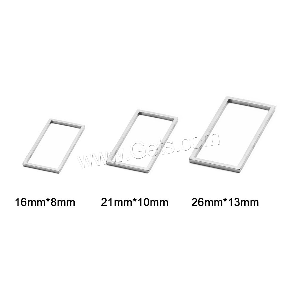 Stainless Steel Jewelry Findings, Rectangle, plated, different size for choice & hollow, more colors for choice, 30Pairs/Bag, Sold By Bag