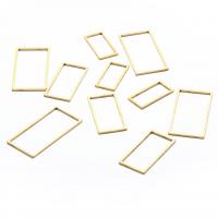 Stainless Steel Jewelry Findings, Rectangle, plated & hollow 