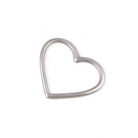 Stainless Steel Jewelry Findings, Heart, DIY & hollow, original color 