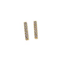 925 Sterling Silver Stud Earring, with Plastic, sterling silver post pin, plated, micro pave cubic zirconia & for woman 