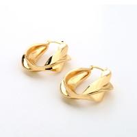 Zinc-Alloy-Huggie-Hoop-Earring, alliage de zinc, Placage de couleur d'or, Vintage & bijoux de mode & pour femme, 36*36mm, Vendu par paire