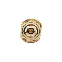 Brass Spacer Beads, gold color plated, DIY & large hole, metallic color plated, nickel, lead & cadmium free 