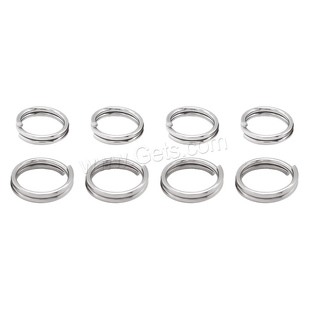 Stainless Steel Keychain Cable Ring, Donut, DIY & different size for choice, original color, Sold By PC