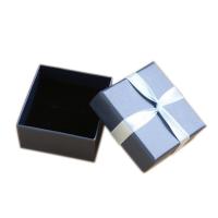 Boîte Cadeau de bijoux, papier, cadre, Portable & durable, bleu Vendu par lot