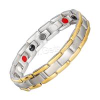 316L Stainless Steel Bracelet, plated, fashion jewelry & with magnetic & for man Approx 8.4 Inch 