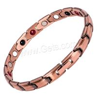 Brass Bracelets, antique copper color plated, fashion jewelry & with magnetic & for woman Approx 8.3 Inch 