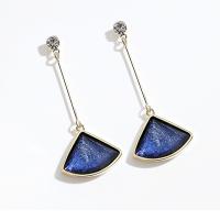 Zinc Alloy Drop Earring, with Crystal, plated, with zinc alloy earnut & fashion jewelry & for woman 