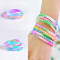 Silicone Jewelry Bracelets, fashion jewelry & Unisex & luminated, mixed colors, 187.5mm .5 Inch 