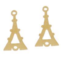 Stainless Steel Charm Connector, Eiffel Tower, plated, 1/1 loop Approx 0.3mm 