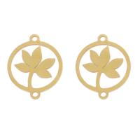 Stainless Steel Charm Connector, Maple Leaf, plated, 1/1 loop Approx 1mm 
