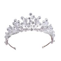 Bridal Tiaras, Zinc Alloy, with Crystal, plated, for woman & with rhinestone 
