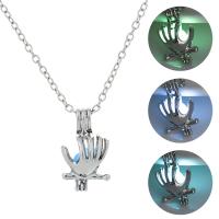 Luminated Necklace, Zinc Alloy, with 5cm extender chain, Hand, platinum color plated, oval chain & for woman Approx 17.72 Inch 