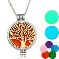 Zinc Alloy Sweater Chain Necklace, Tree, plated, for woman & luminated Approx 23.63 Inch 