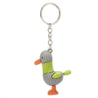 Soft PVC Key Clasp, with Zinc Alloy, for woman & mixed, mixed colors, 5cmx6cm 