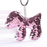 Zinc Alloy Key Chain Jewelry, with Sequins, Unisex 