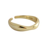 925 пробы Открыть палец кольцо, Другое покрытие, Корейский стиль & Женский, Много цветов для выбора, 16.5mm, продается PC