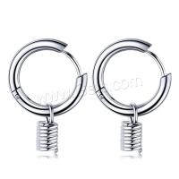 Stainless Steel Huggie Hoop Earring, 316 Stainless Steel, plated, fashion jewelry & for man, original color 