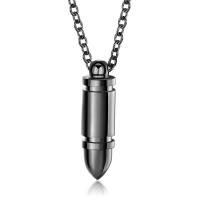 Titanium Steel Jewelry Necklace, Bullet, plated, fashion jewelry & for man .65 Inch 