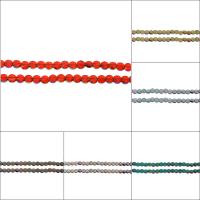 Perlas de cristal de moda, Redondo aplanado, facetas, más colores para la opción, 6x6x4mm, agujero:aproximado 1mm, longitud:aproximado 22.8 Inch, aproximado 96PCs/Sarta, Vendido por Sarta