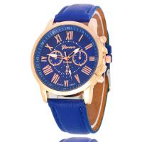Unisex Wrist Watch, PU Leather, with Glass, Chinese movement, fashion jewelry Approx 9.45 Inch 