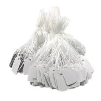 Papier Label- Tag, Rechteck, weiß, 23x13mm, 500PCs/Tasche, verkauft von Tasche