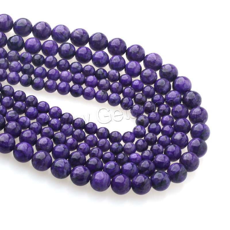 Charoite Beads, Round, fashion jewelry & DIY & different size for choice, purple, Length:Approx 15 Inch, Sold By Strand