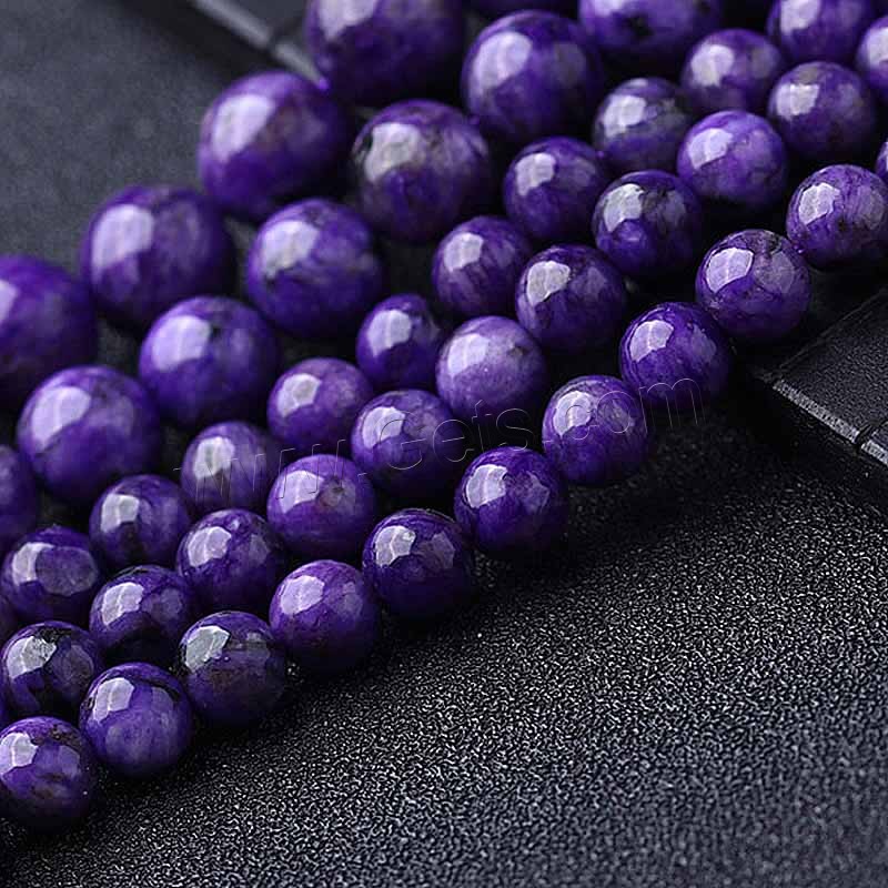 Charoite Beads, Round, fashion jewelry & DIY & different size for choice, purple, Length:Approx 15 Inch, Sold By Strand