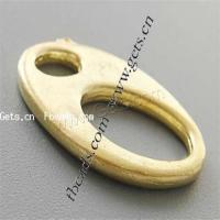 Brass Connector, Oval, plated, 1/1 loop 