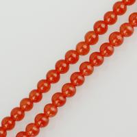 Gefärbte Jade Perlen, rund, Modeschmuck & DIY, orange, 6x6x6mm, Bohrung:ca. 1mm, Länge:ca. 16 ZollInch, ca. 70PCs/Strang, verkauft von Strang