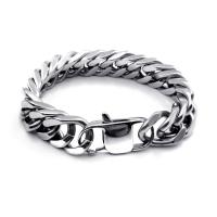 Titanium Steel Bracelet, plated, fashion jewelry & Unisex & faceted, silver color 