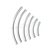 925 Sterling Silver Curved Tube Beads, durable & fashion jewelry & DIY 