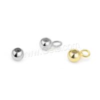 Sterling Silver Bail Beads, 925 Sterling Silver, plated, durable & fashion jewelry & DIY 3.5mm 