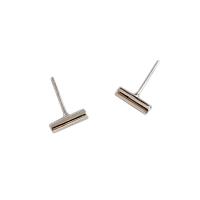 Sterling Silver Stud Earring, 925 Sterling Silver, sterling silver post pin, platinum plated, fashion jewelry & for woman 