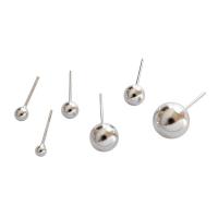 Sterling Silver Stud Earring, 925 Sterling Silver, sterling silver post pin, platinum plated, fashion jewelry & for woman 