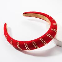 Hair Bands, Velveteen, with Zinc Alloy, fashion jewelry & for woman nickel, lead & cadmium free, 30mm 