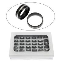 Stainless Steel Finger Ring, with paper box, ring shape, plated, mixed ring size & Unisex, 7mm, US Ring 