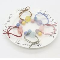Ponytail Holder, Acrylic, with Rubber Band, Korean style & for woman & with rhinestone, mixed colors 