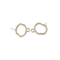 Zinc Alloy Ear Stud Component, gold color plated, hollow Approx 1.6mm 