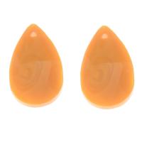 Glass Pendants, Teardrop, DIY & faceted, orange Approx 1mm 