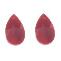 Glass Pendants, Teardrop, DIY & faceted, red Approx 1mm 