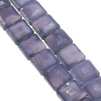 Plaqué Perles de verre, cadre, facettes, violet Environ 1mm Vendu par brin